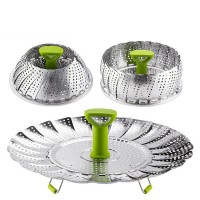 9 inch adjustable stainless steel vegetable food dumpling steamer