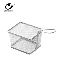 Kitchen helper stainless steel coarse mesh mini fryer basket