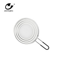 Wholesale Kitchen HELPER stainless steel splatter screen guard for cooking with handle