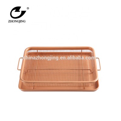 Excellent Quality Kitchen Wares mini french fries Stainless Steel Frying Basket Rose Golden Color