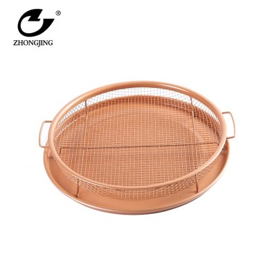 Wholesale New Products tomato Stainless Steel Grill Basket (Copper Non-Sticker Heat Resistant Coating)